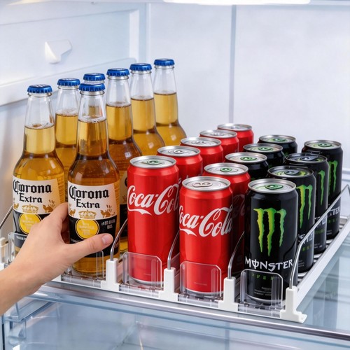Pushing beverage organizer - beverage,